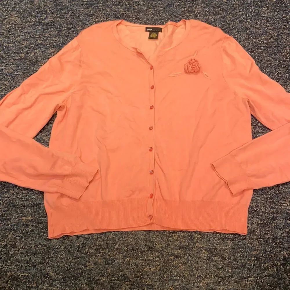 Grace Elements Salmon Color Cardigan sz. XL